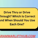 Drive Thru or Drive Through