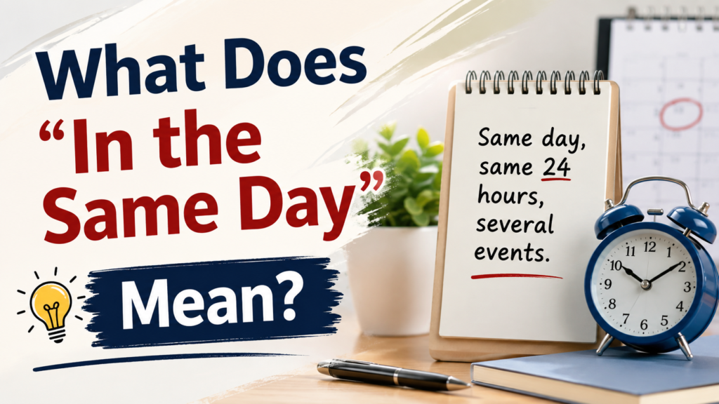 What Does “In the Same Day”