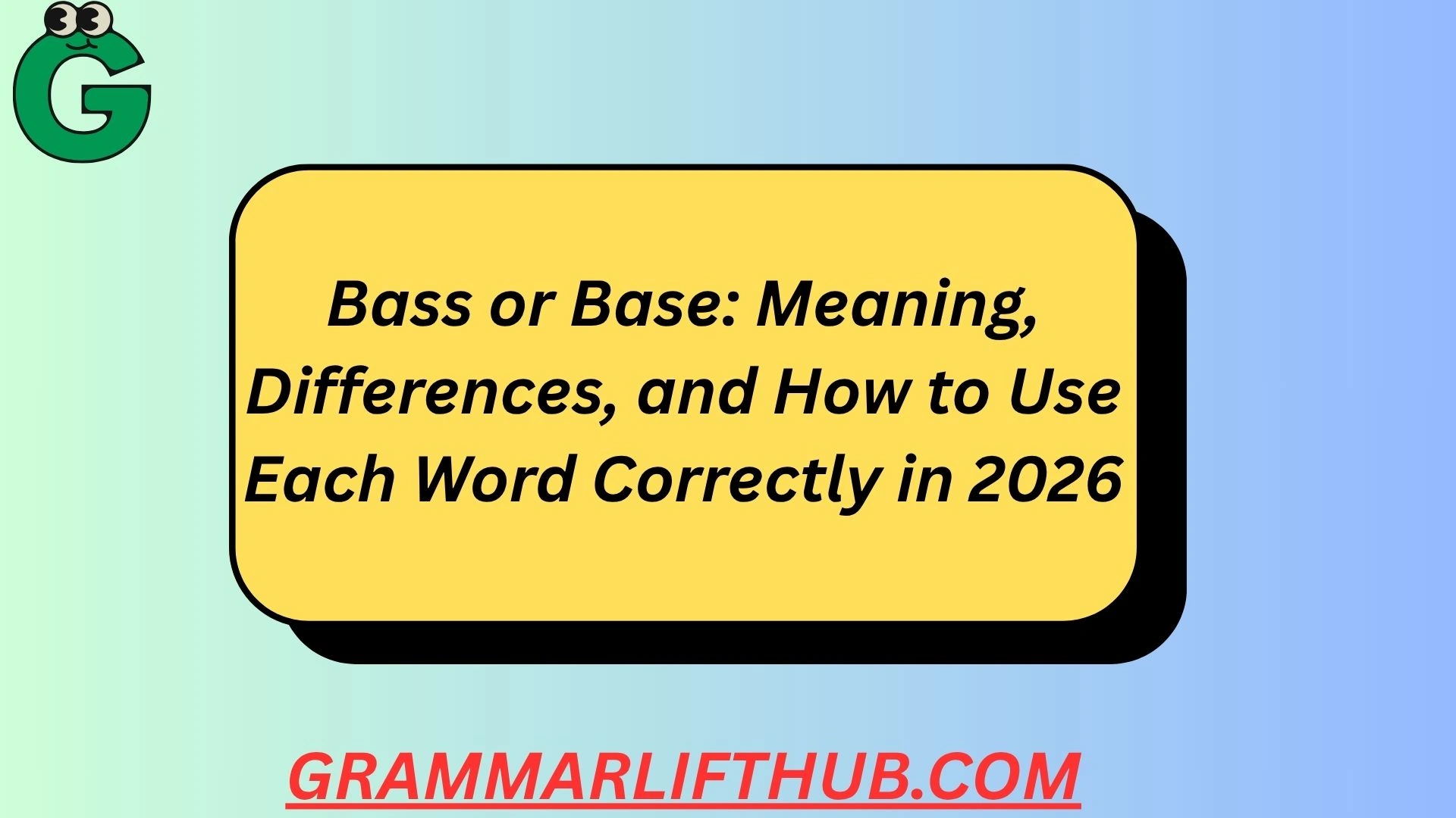 Bass or Base