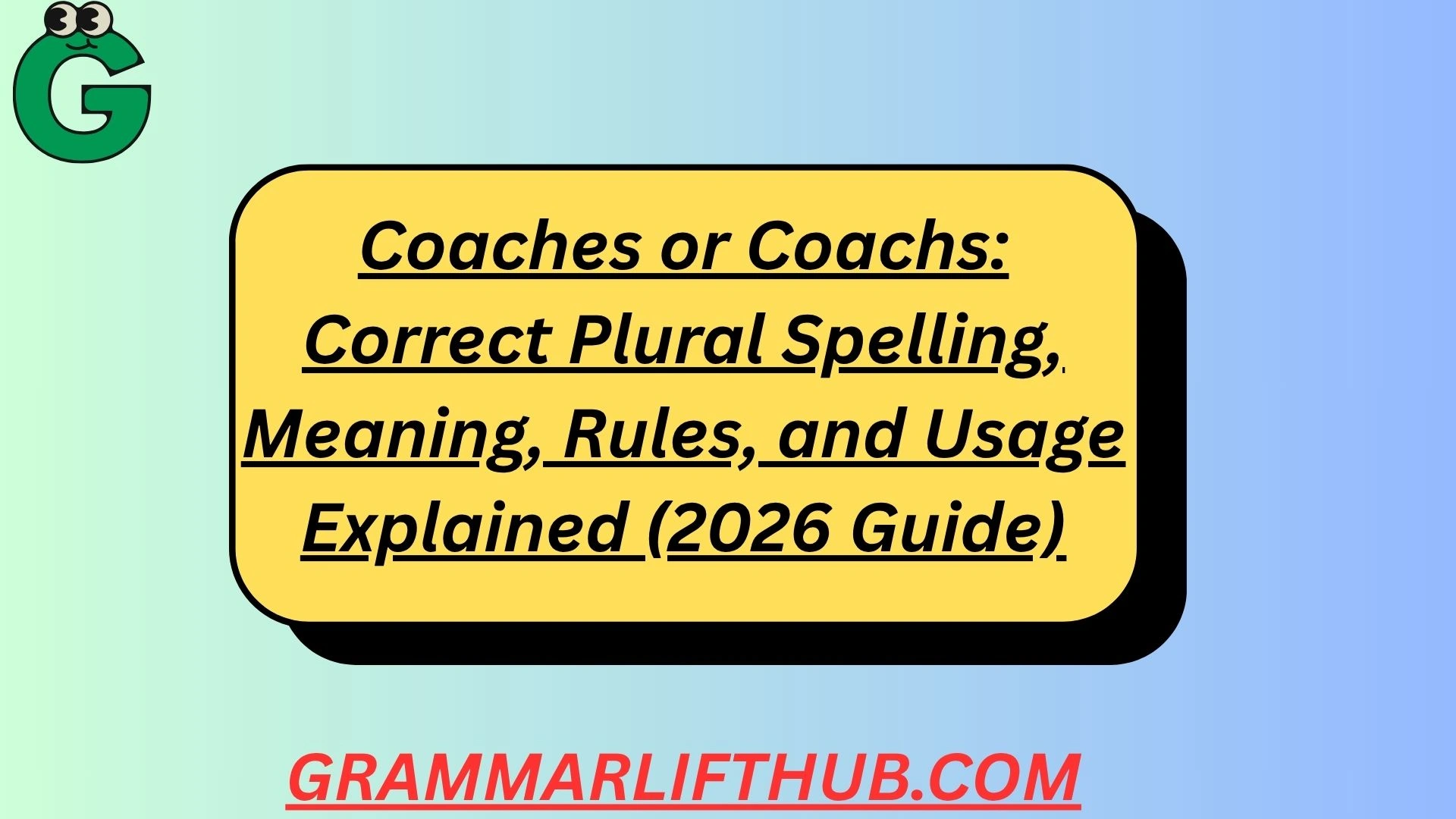 Coaches or Coachs