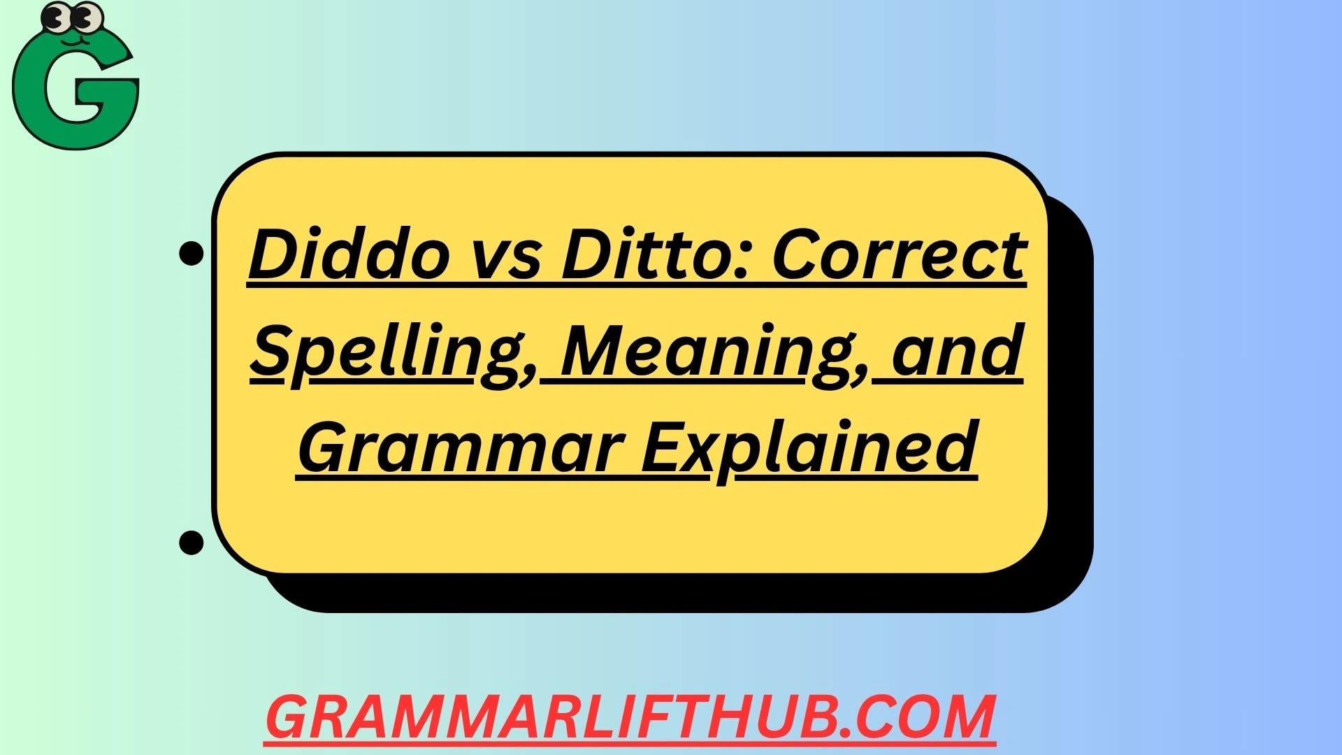 Diddo or Ditto