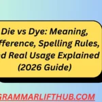 Die vs Dye