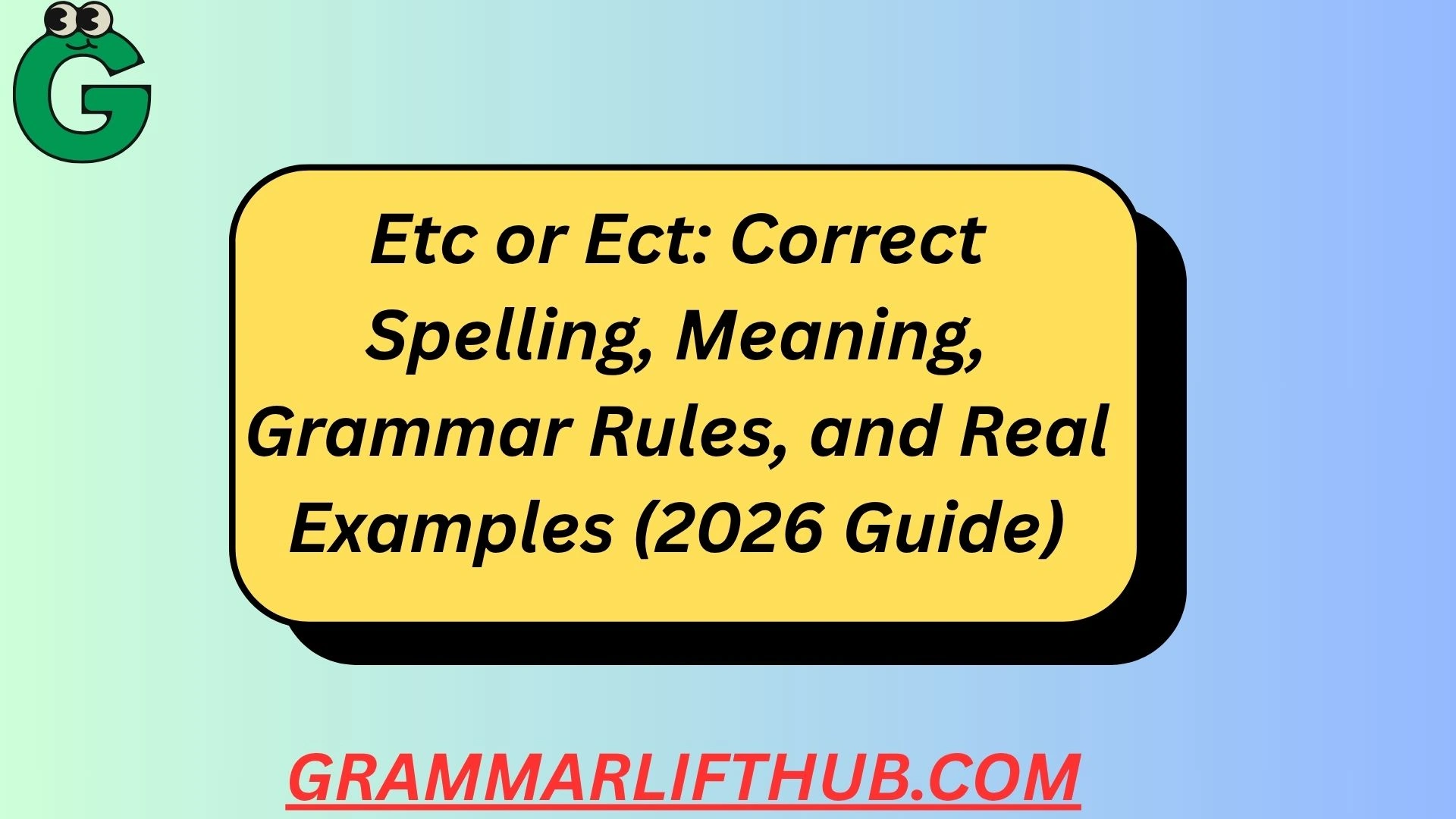 Etc or Ect