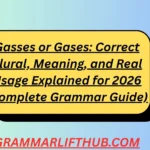 Gasses or Gases