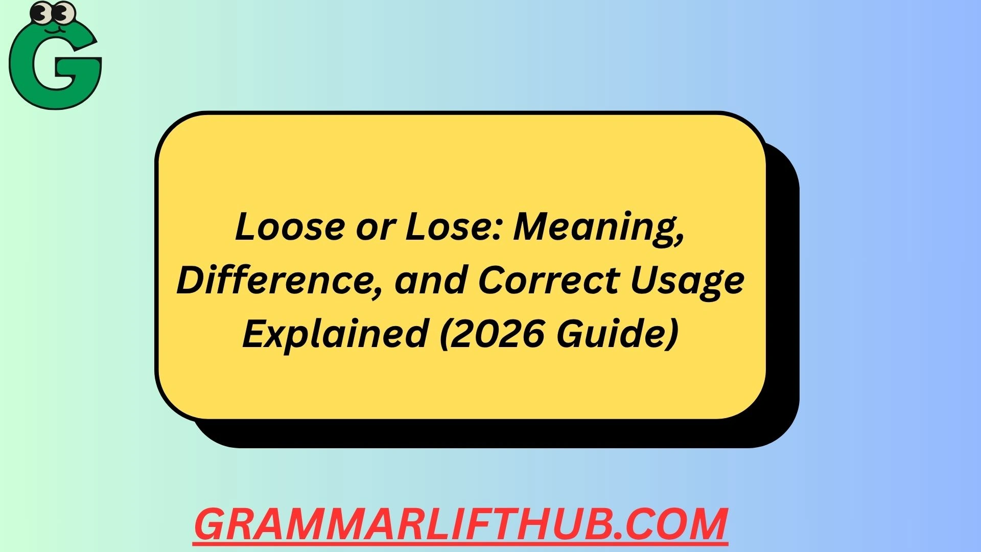 Loose or Lose