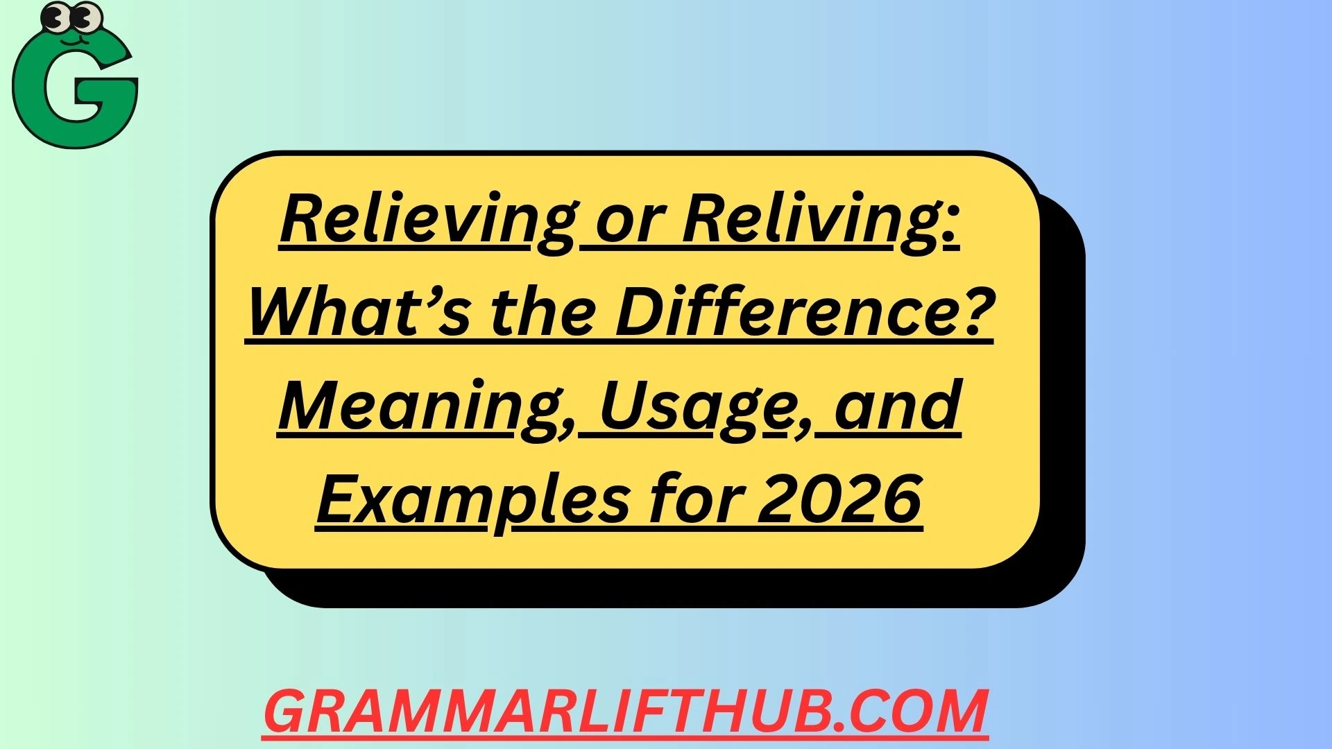 Relieving or Reliving