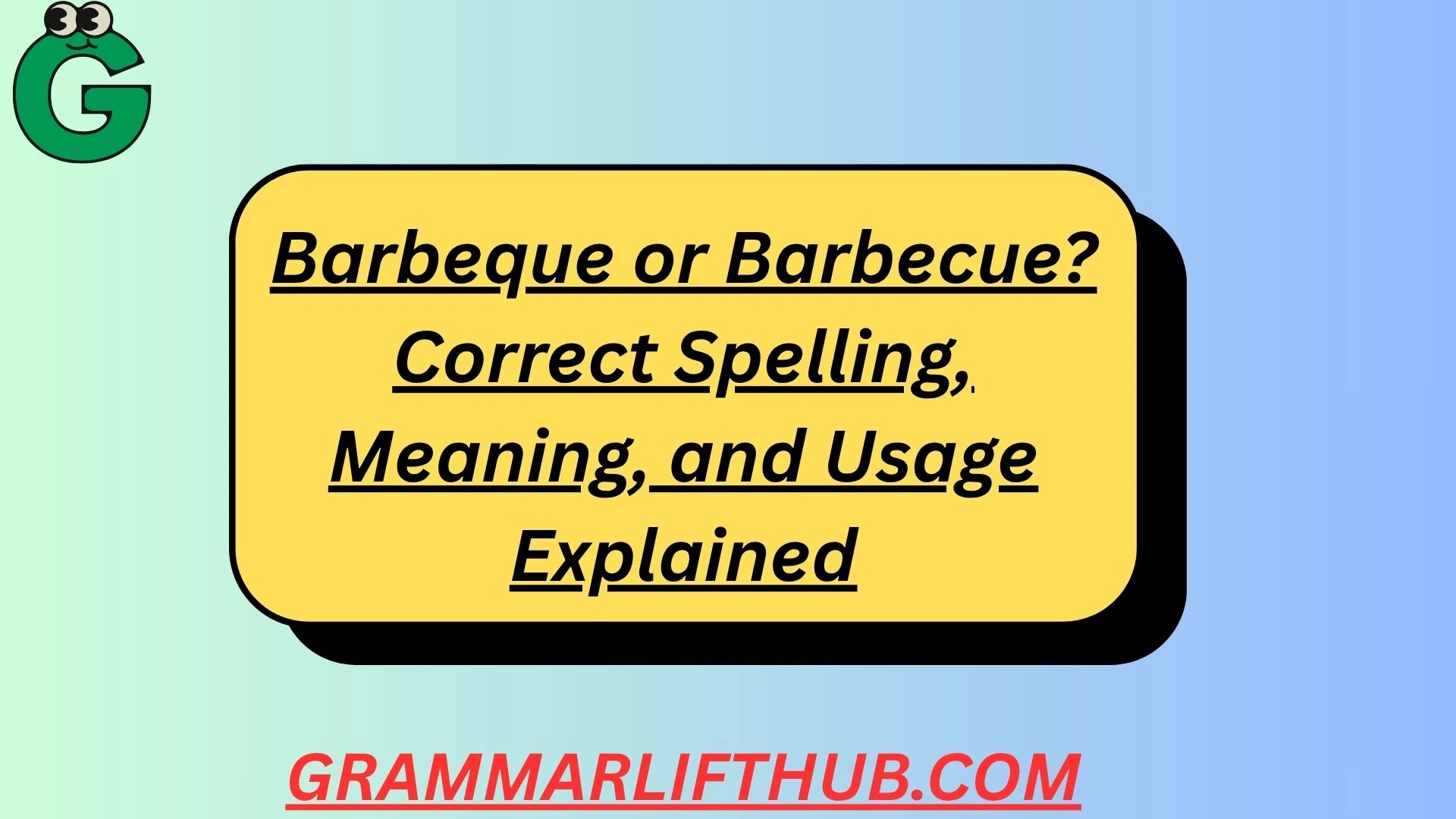 Barbeque or Barbecue