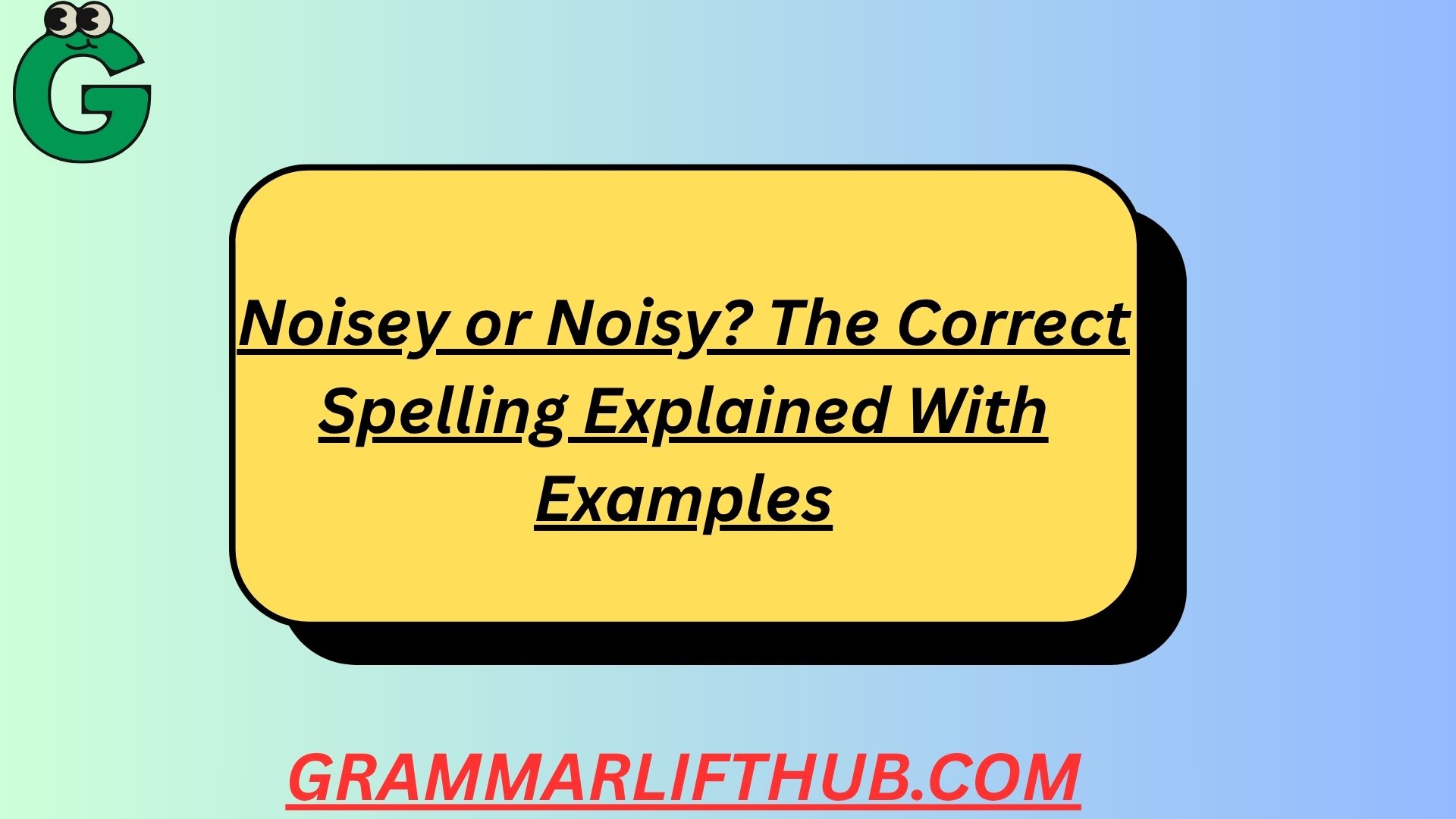 Noisey or Noisy