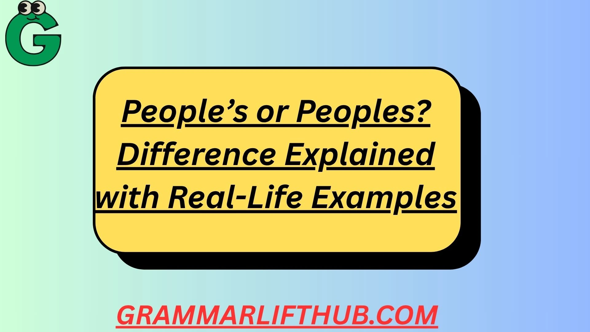 People’s or Peoples