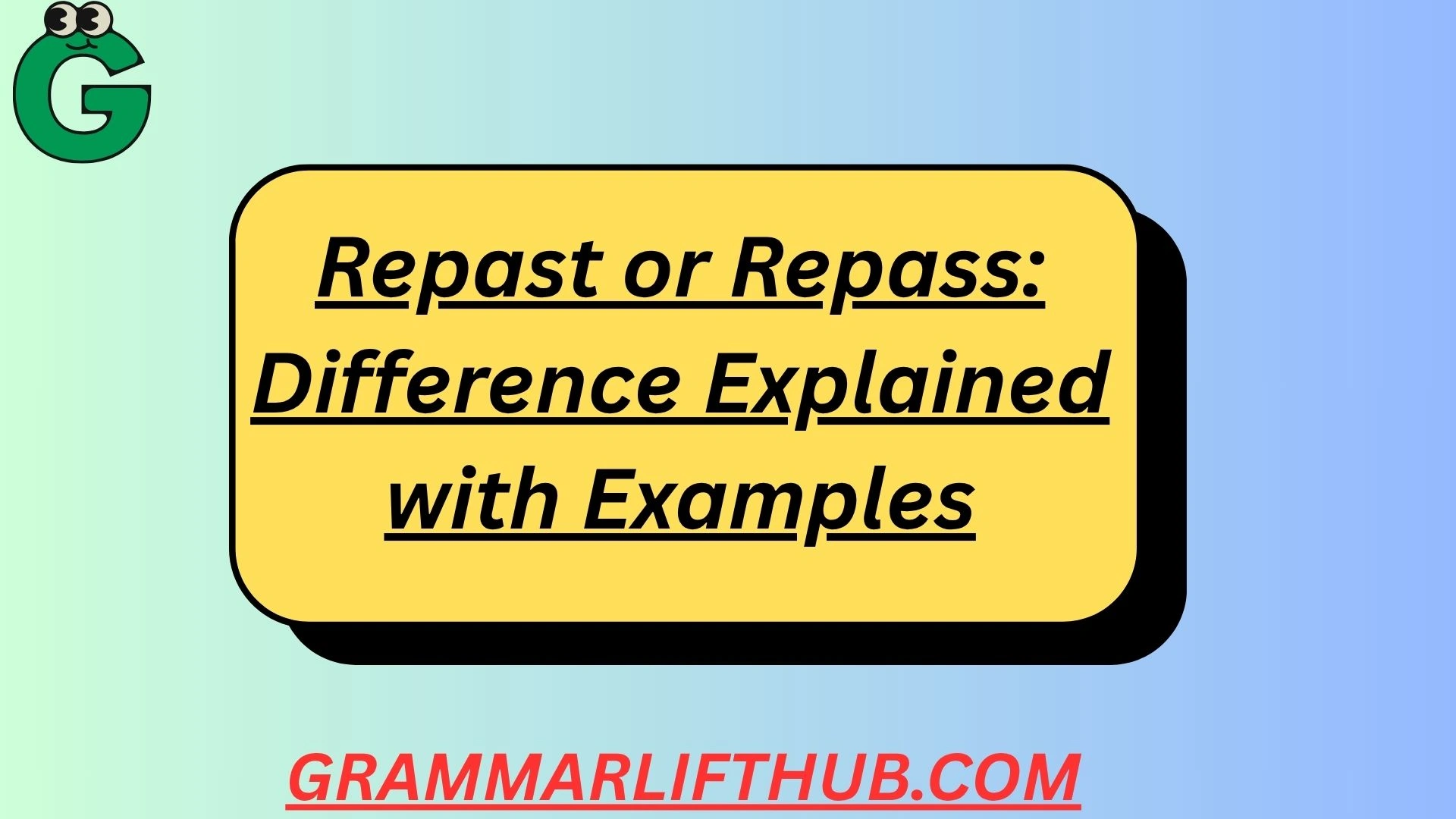 Repast or Repass