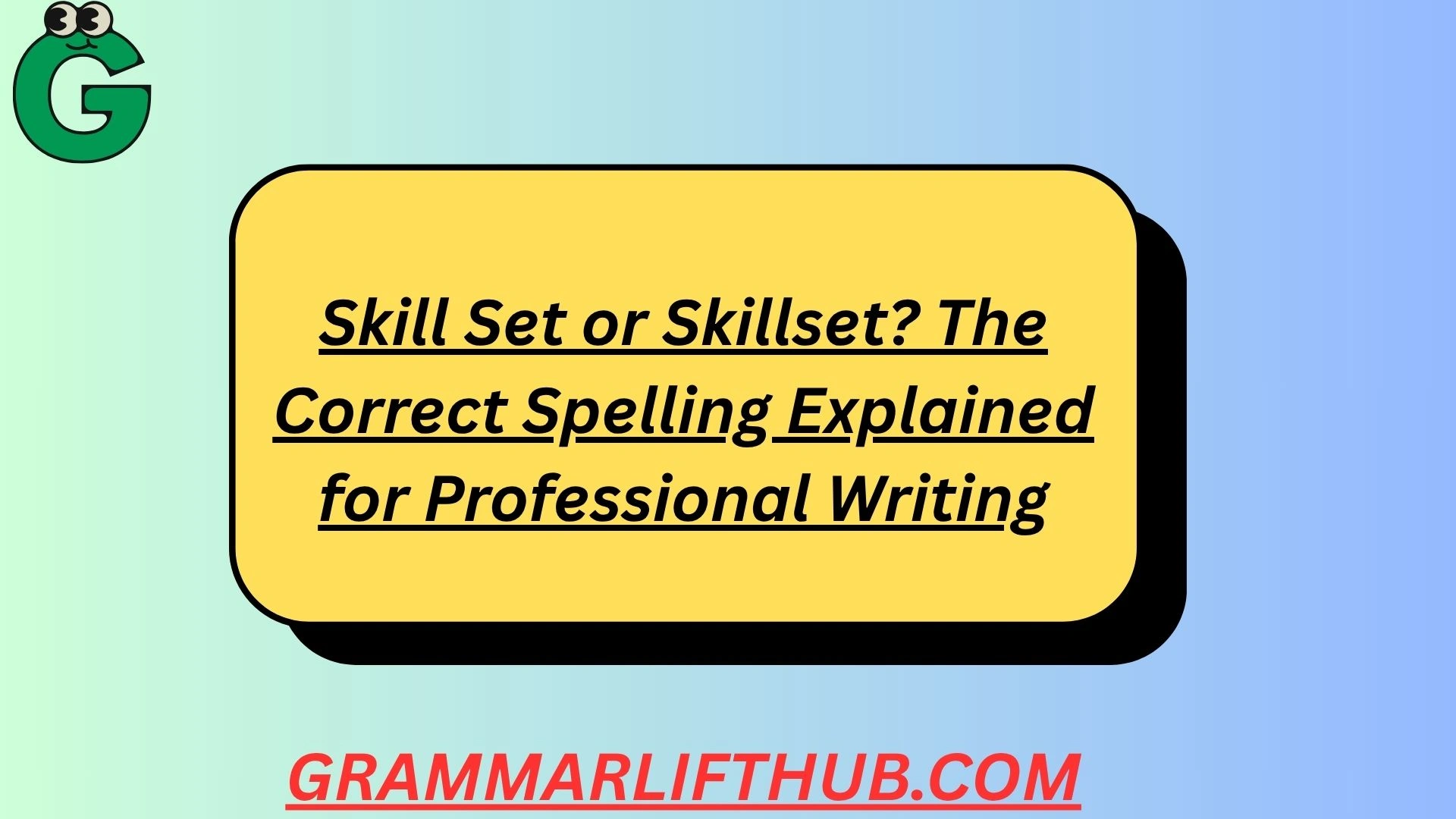 Skill Set or Skillset