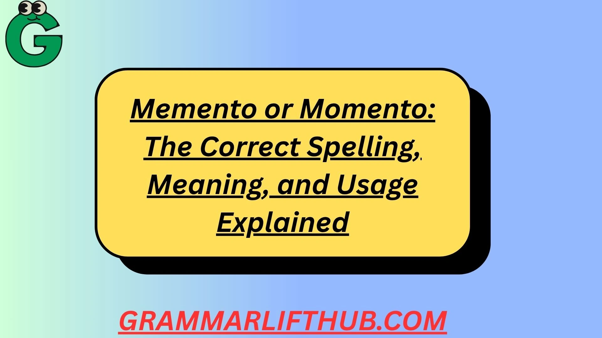 Memento or Momento