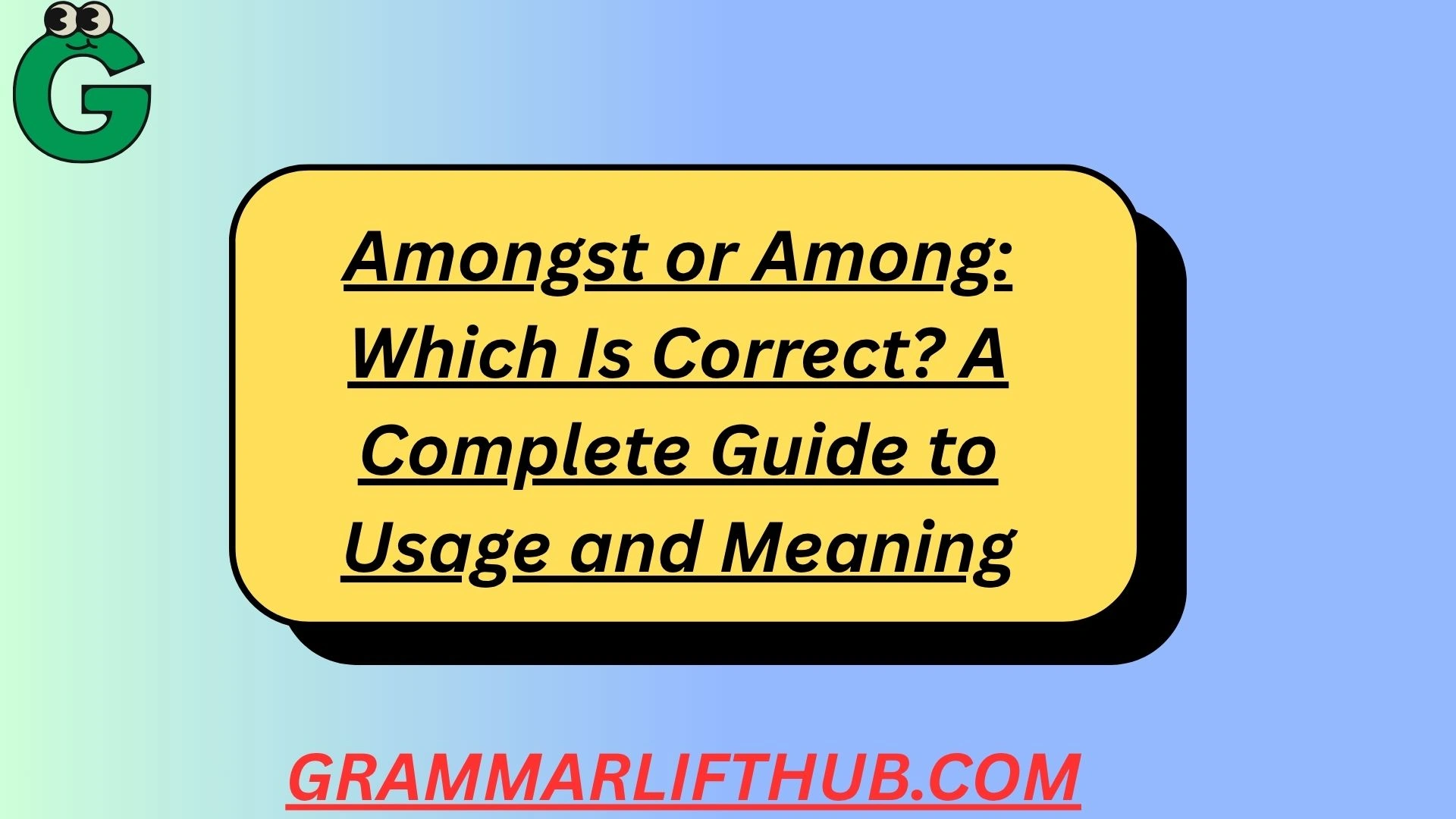 Amongst or Among