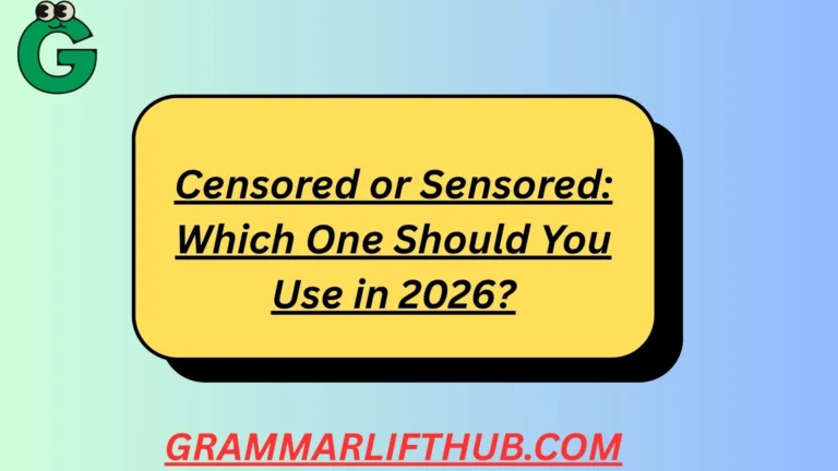 Censored or Sensored
