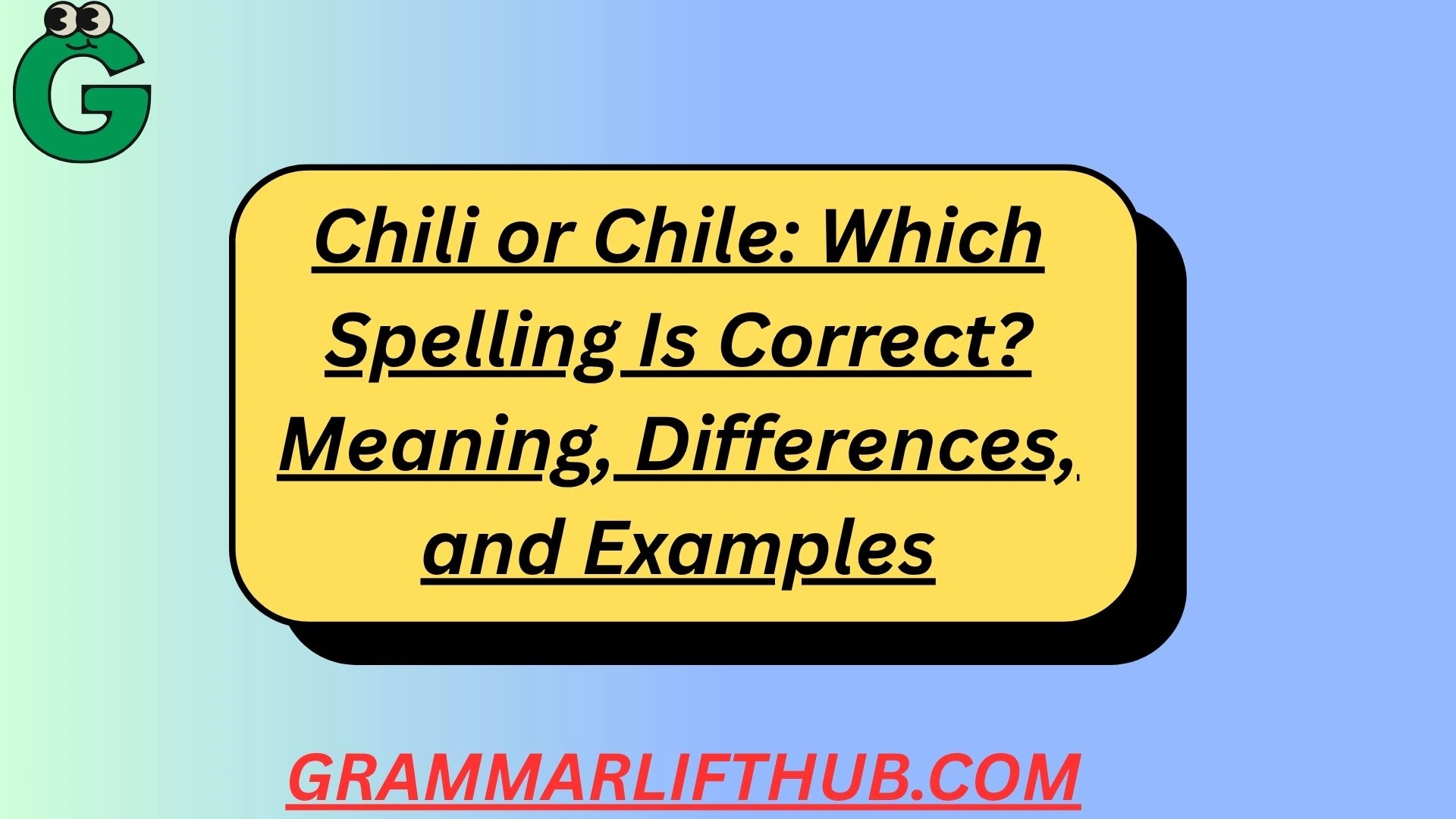 Chili or Chile