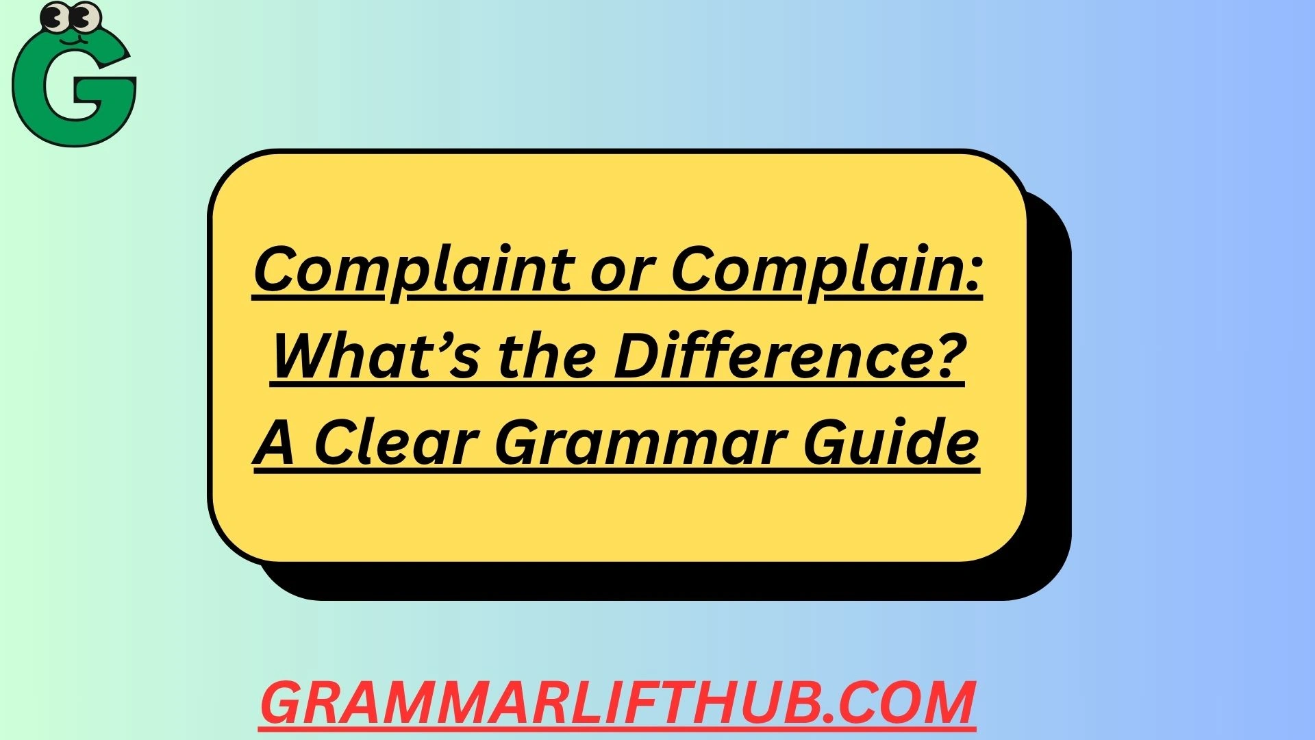 Complaint or Complain