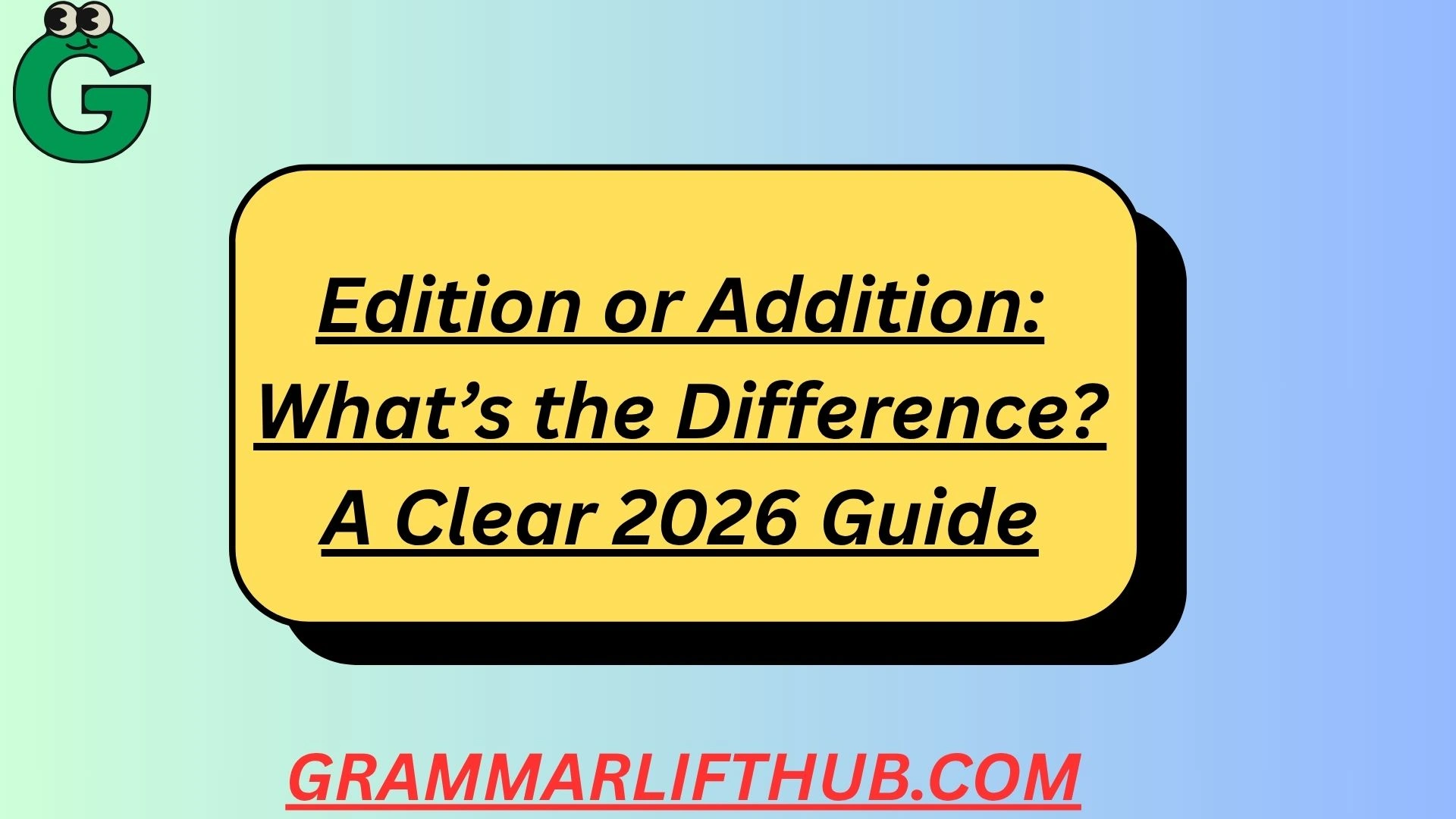 Edition or Addition