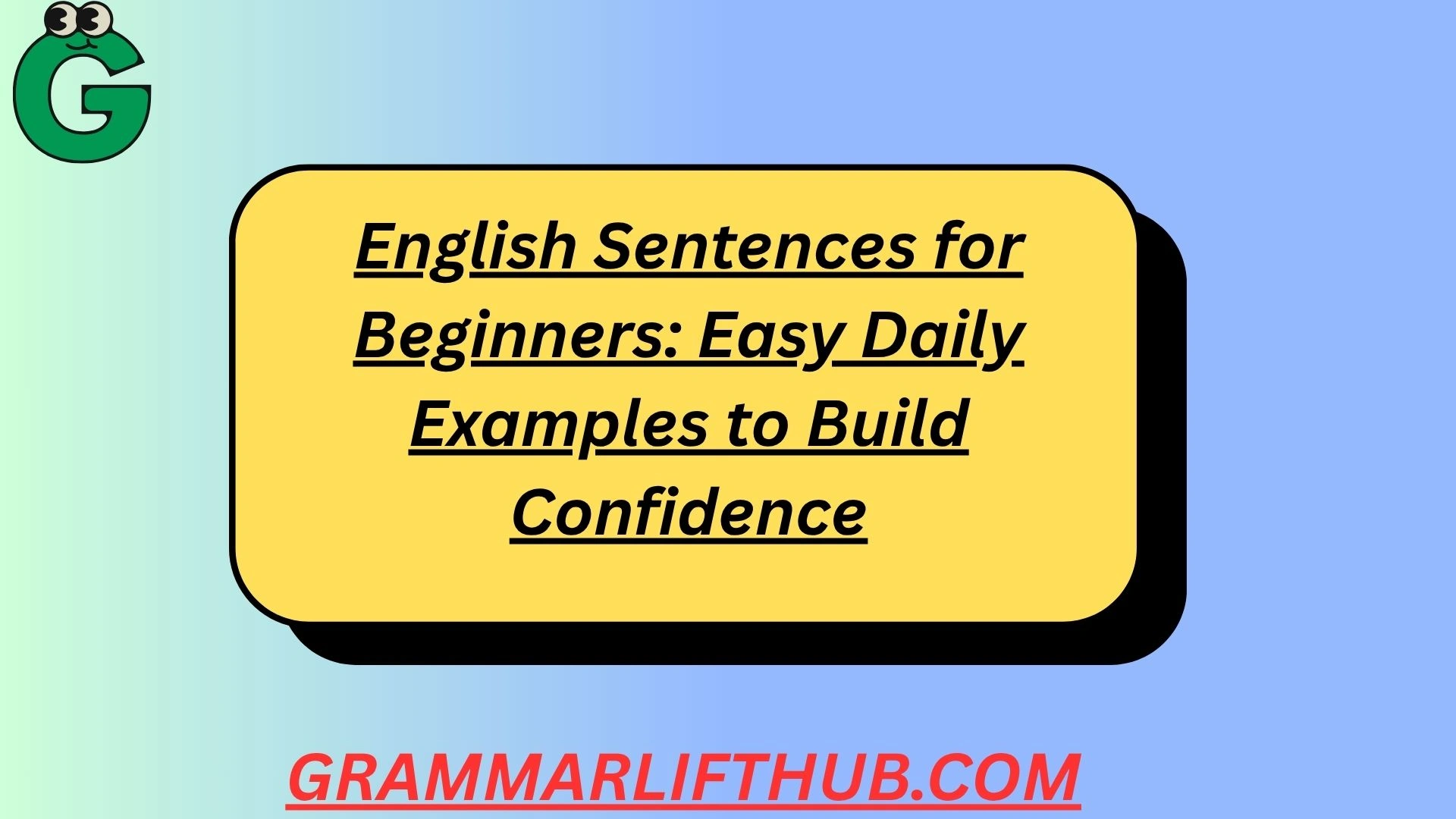 English Sentences for Beginners