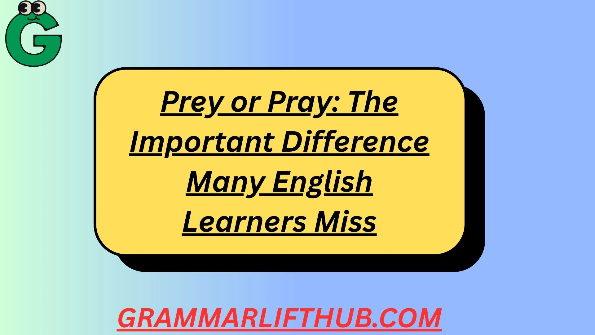 Prey or Pray