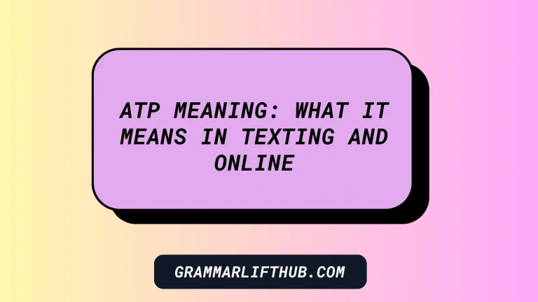 ATP Meaning