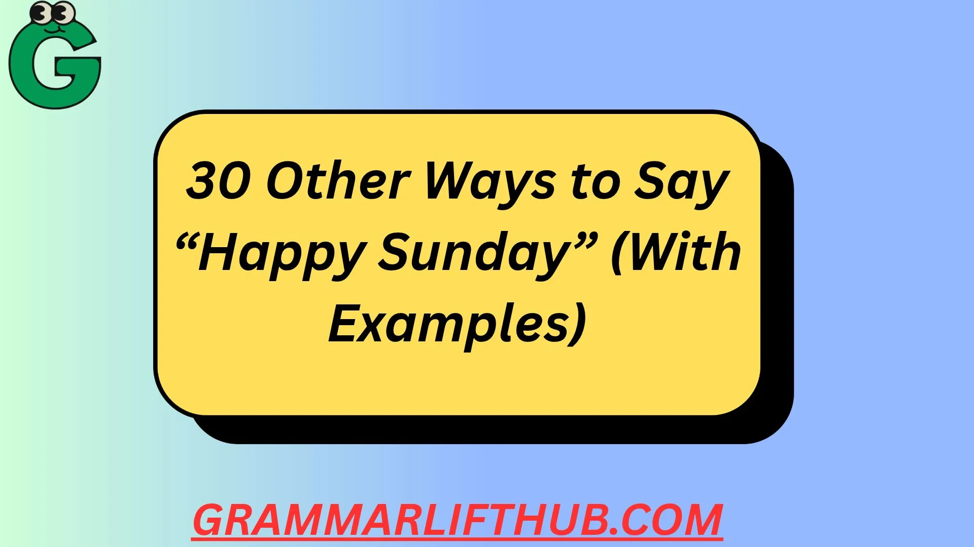 Happy Sunday