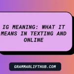 IG Meaning