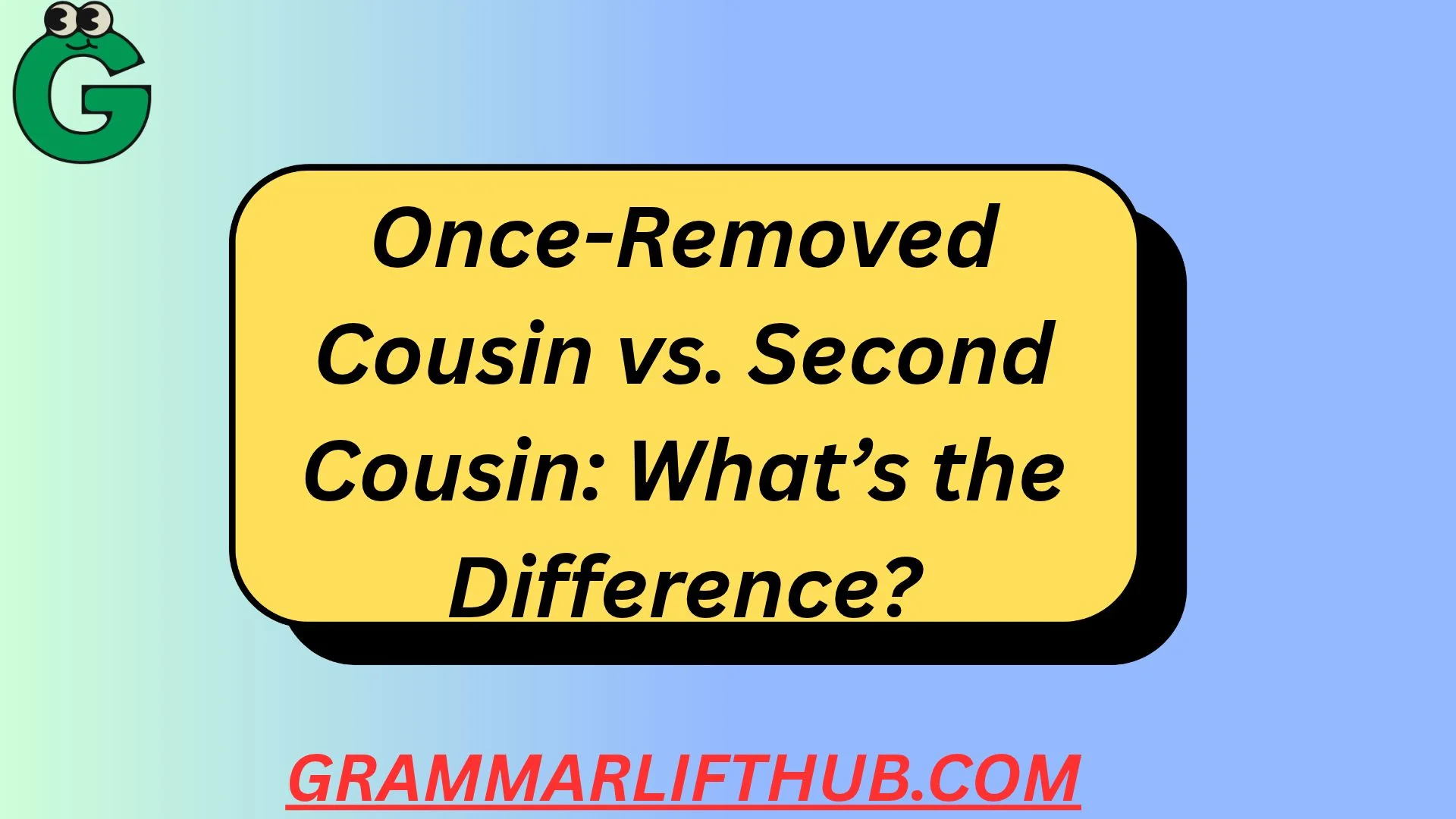 Once-Removed Cousin vs. Second Cousin