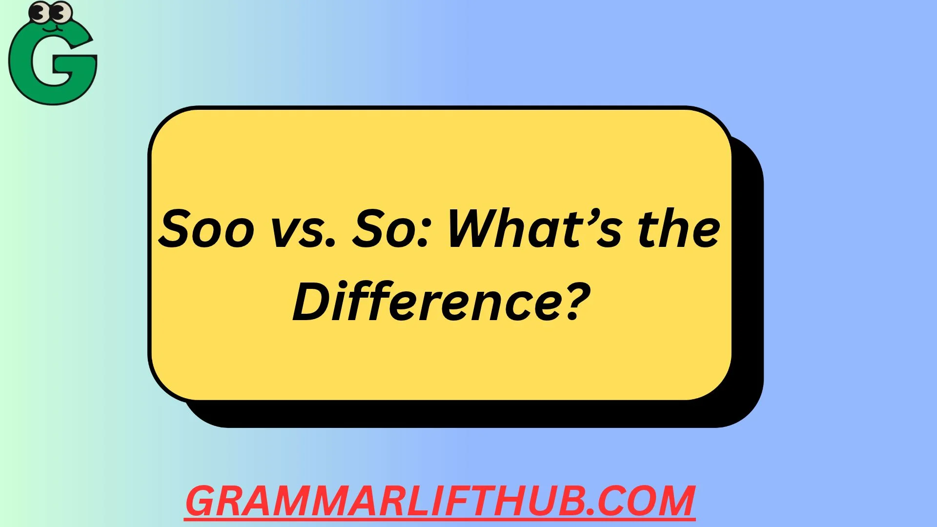 Soo vs. So