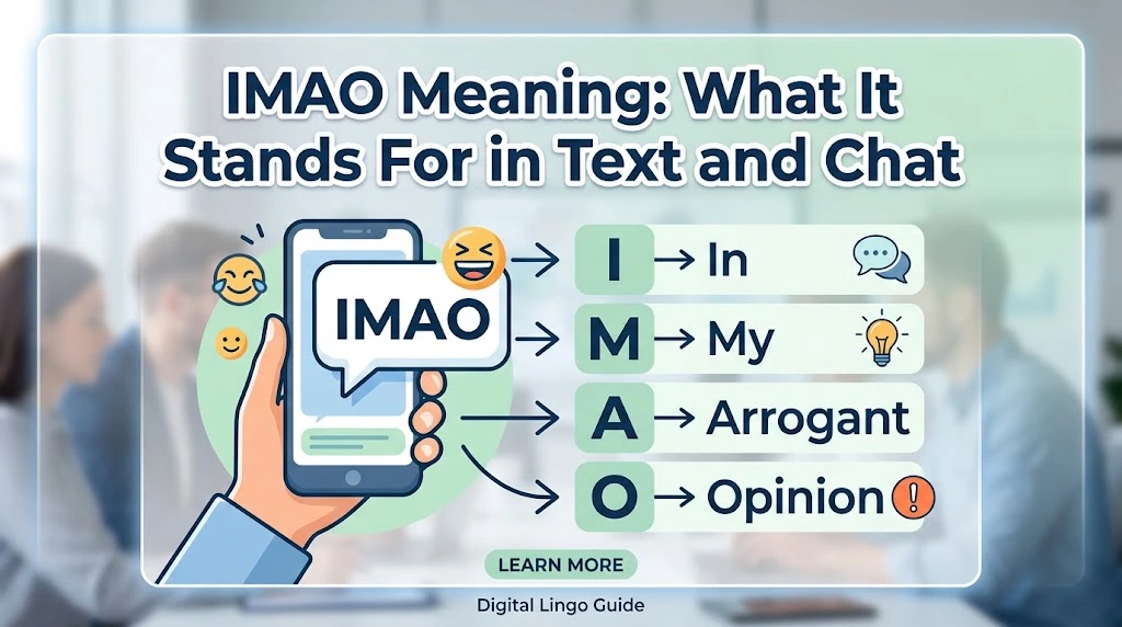IMAO Meaning: What It Stands For in Text and Chat