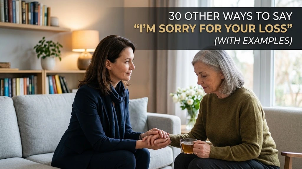 Other Ways to Say “I’m Sorry for Your Loss” (With Examples)