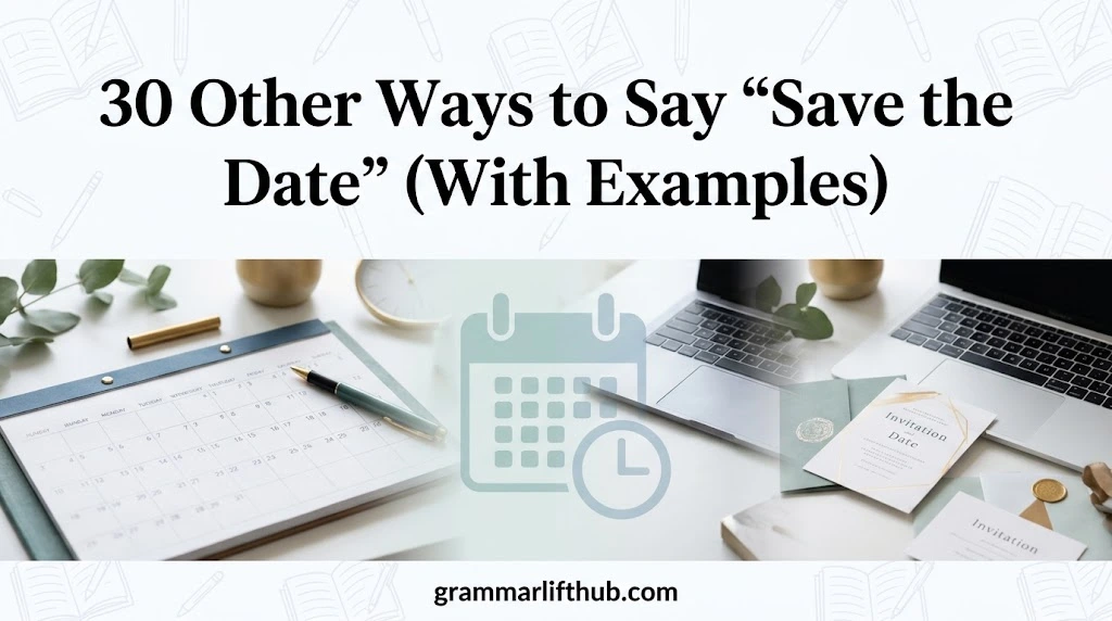 Other Ways to Say “Save the Date