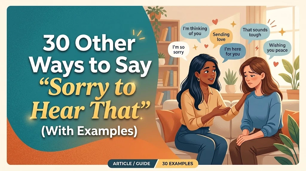 30 Other Ways to Say “Sorry to Hear That” (With Examples)