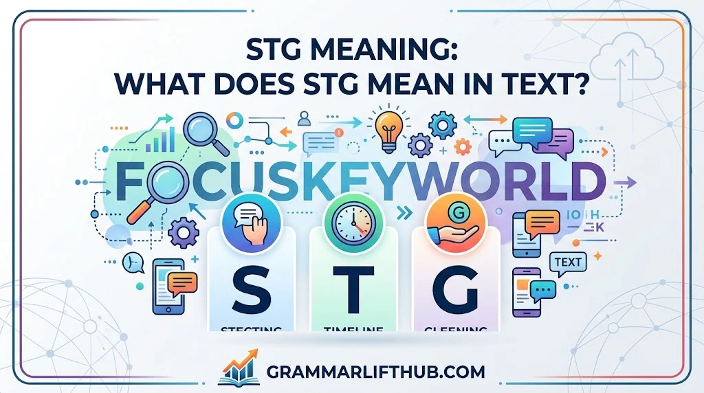 STG Meaning: What Does STG Mean in Text?